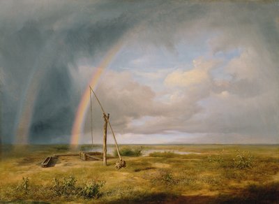Well Against a Rainbow, 19th Century by Károly Markó